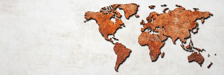 global crisis concept with earth planet in landscape