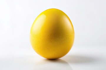 Close-up reveals a sunny yellow Easter egg, a minimalist spring holiday image.