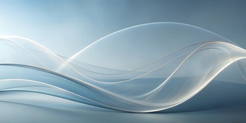 Abstract Blue and White Wave Background