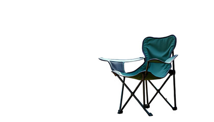 Foldable Camping Chair Against a Transparent Background