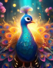 Obraz premium Hübscher Pfau