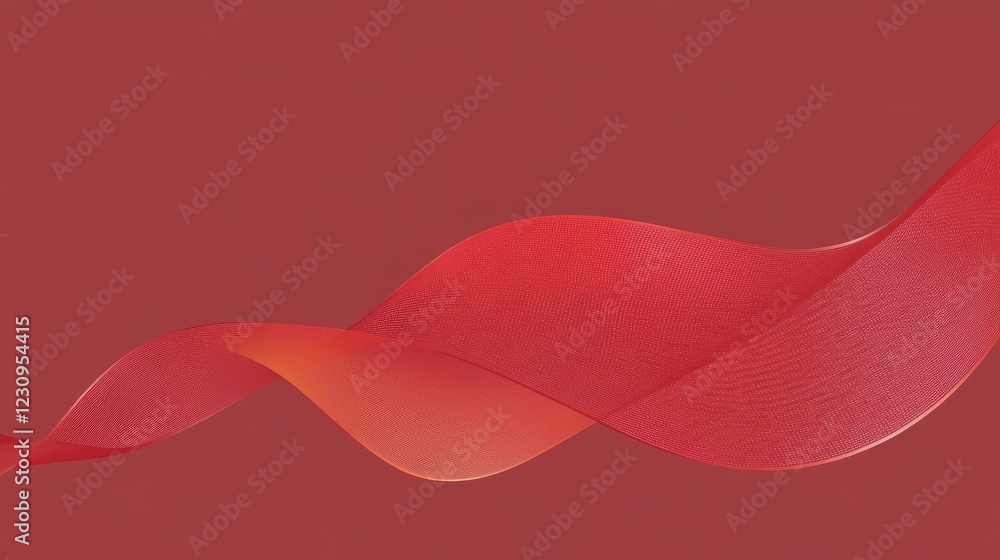 Wall mural a futuristic red abstract technology background with modern lines patterns on red gradients, perfect