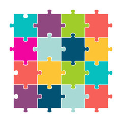 square puzzle game piece isolated design element, vector illustration graphic © Julee Ashmead