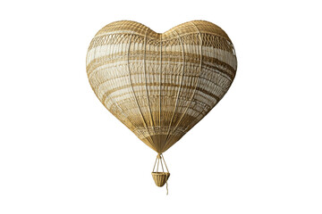 Fototapeta premium A heart-shaped hot air balloon, symbolizing love and adventure in the sky.