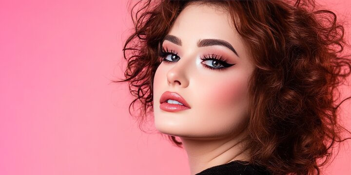 woman with airbrushed makeup 