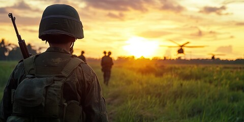 jungle-based war concept