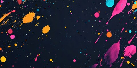 Fototapeta premium Vibrant splashes of color against a dark background for creative projects