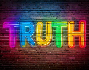 the word truth painted in grafitti urban art style on a brick wall
