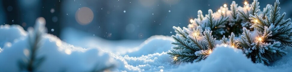 Sparkling snowflakes adorn a winter wonderland wreath, icy, frosty