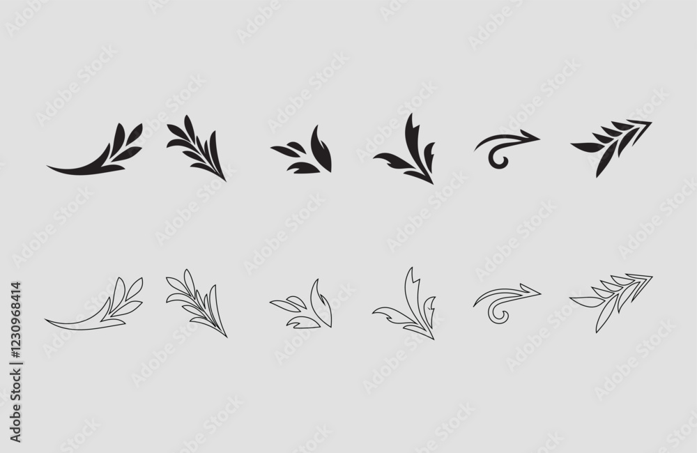 Poster set arrow icons. different black arrows sign – stock vector arrow direction line vector set