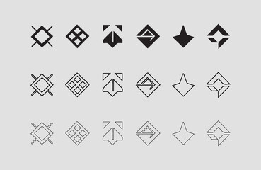 Set arrow icons. Different black arrows sign &ndash; stock vector arrow direction line vector set