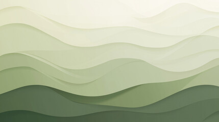 Fototapeta premium abstract green background with waves wallpaper background gradient of color to cream