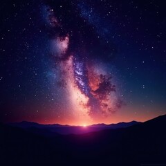 Fototapeta premium Vast starry expanse of twinkling lights against a dark backdrop, universe, nebula
