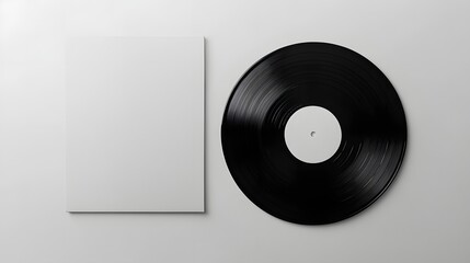 Fototapeta premium Blank Vinyl Record and its Matching Sleeve