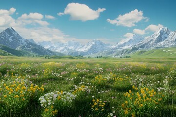 Fototapeta premium Breathtaking Photorealistic Mountain Landscapes
