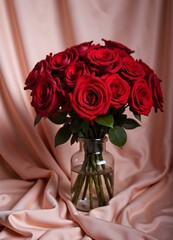 Obraz premium Romantic Red Roses for Valentine's Day