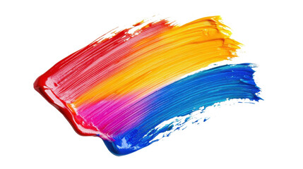 Colorful paint strokes creating a vibrant design on transparent background