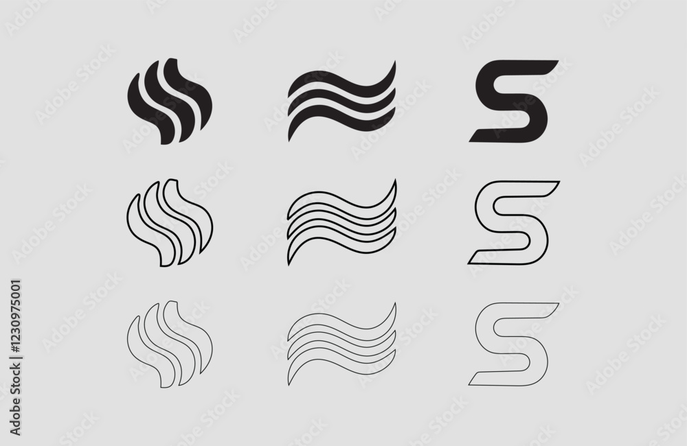 Poster arrow direction line vector set set arrow icons. different black arrows sign – stock vector