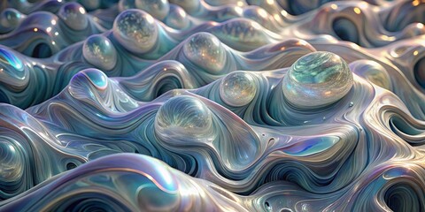 Iridescent Liquid Abstract Background