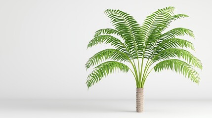 Fototapeta premium Pixelated Palm Tree Digital Art Tropical Minimalist Illustration