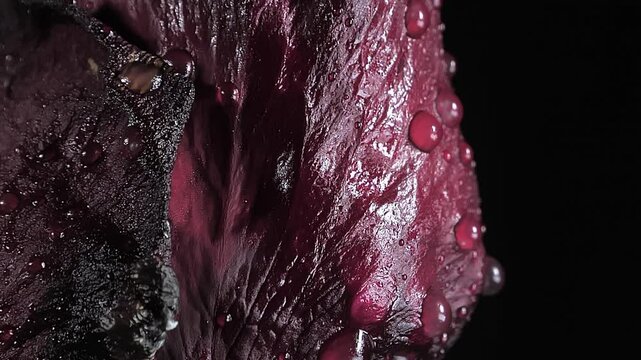 The burnt petals of the red rose inside the dark room with the fire flame on the back. vertical format video.