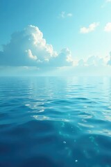 A gentle disturbance in the soothing blue atmosphere, water, sky, peaceful