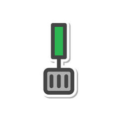 ステッカー日用品家電関連の単品アイコン　ヘラ