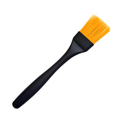 Contemporary Silicone Pastry Brush in Black and Yellow Isolated on Transparent Background