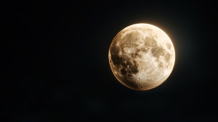 Obraz premium Moonlight shines brilliantly in the dark night sky