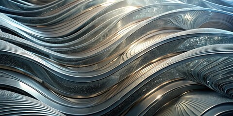Abstract Metallic Wave Pattern