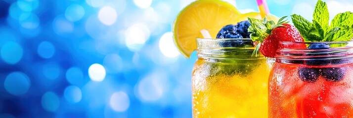 aguas frescas -- colorful fruity drinks