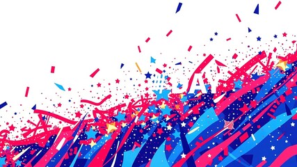 Naklejka premium Labor Day Party Backdrops - Geometric Abstract Patterns