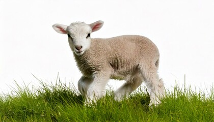 Obraz premium Lamb (8 weeks old) isolated on white 