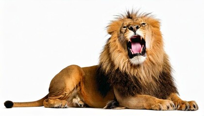 Obraz premium Generated image Lioness (8 years) - Panthera leo in front of a white background