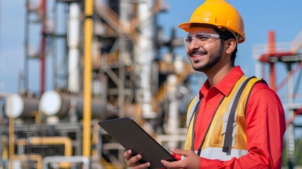 Free photo portrait of native American engineer