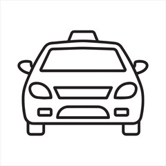 Taxi icon vector art illustration.