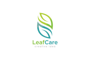 Creative Leaf Concept Logo Design Template