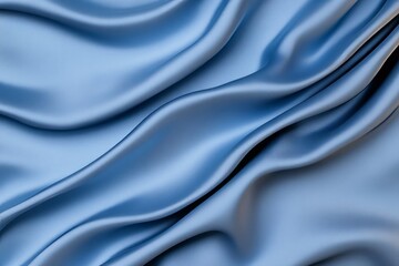 Silk Cloth Background, blue satin with natural folds and luminous reflections