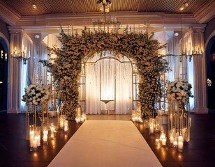 Luxurious wedding interior Wedding reception for luxury ceremony.