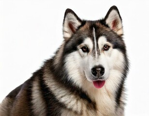 Obraz premium Generated image Malamute dog isolated on white background 