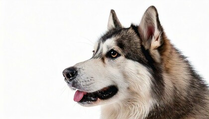 Generated image Malamute dog isolated on white background 