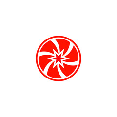 star logo with circle design template