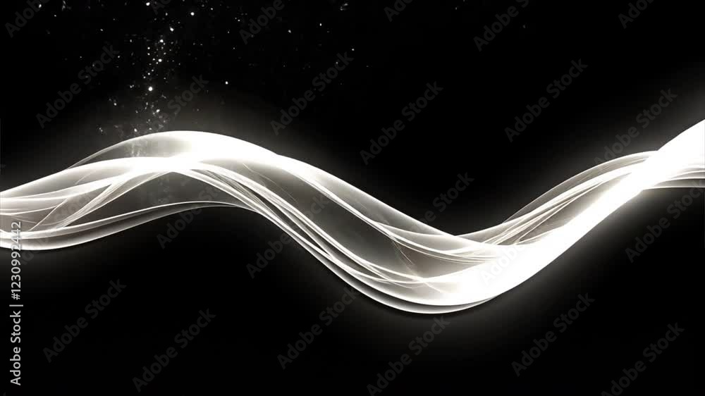 Poster abstract light wave design smooth curves and glowing effects create motion and elegance with flowing