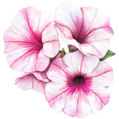 Fototapeta premium Petunia Flower Clipart Vector Illustration - Elegant Floral Design