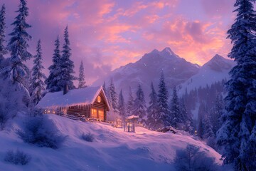 Fototapeta premium Breathtaking Photorealistic Mountain Landscapes