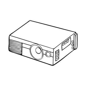 recommend clip art: projector outline vector illustration
