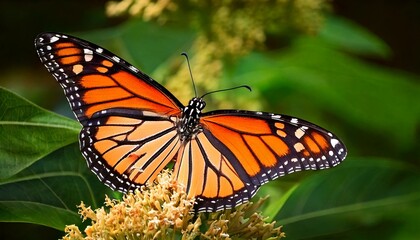 Obraz premium monarch butterfly - Danaus plexippus - or milkweed, common tiger,