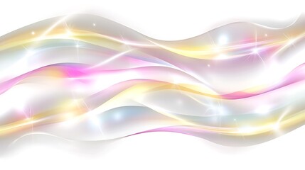 Abstract Pastel Waves With Sparkling Lights