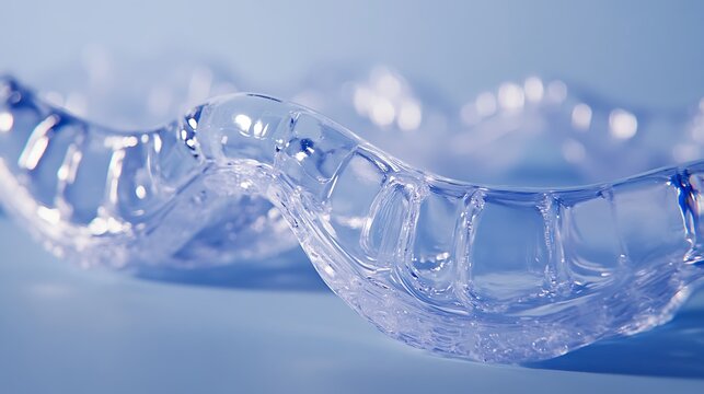 Transparent Mouthguard Dental Appliance Close Up