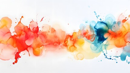 Abstract Colorful Ink Wash Painting Design